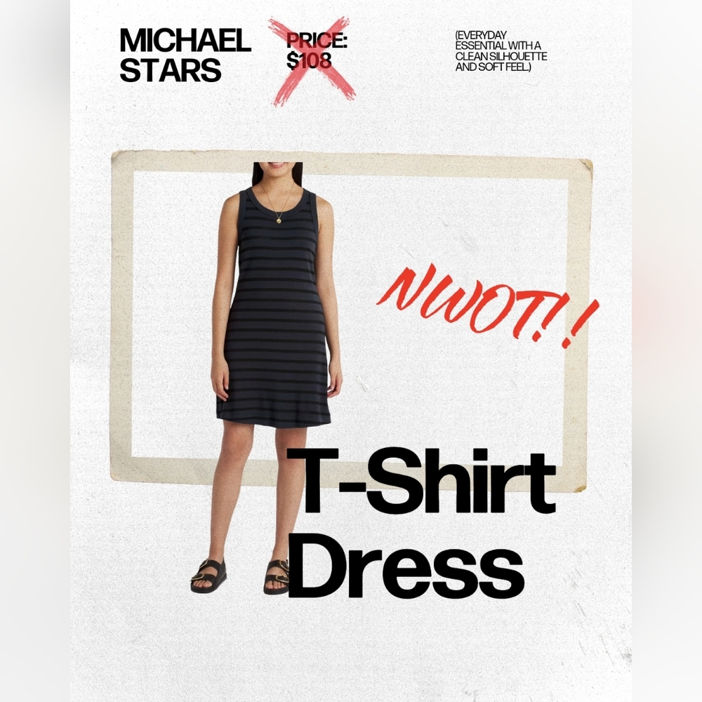 Michael Stars Navy Striped Mini Dress